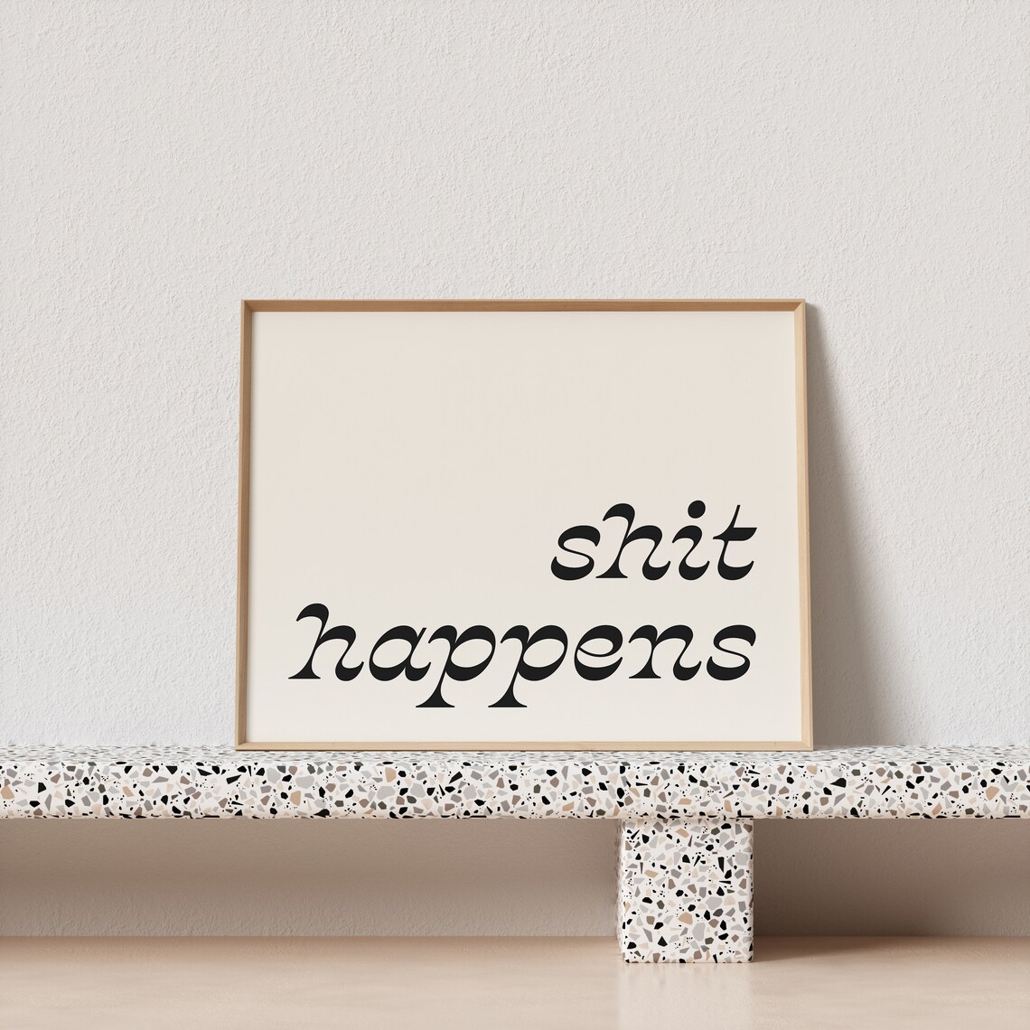 Shit Happens Retro Typography Art Print - Image 3