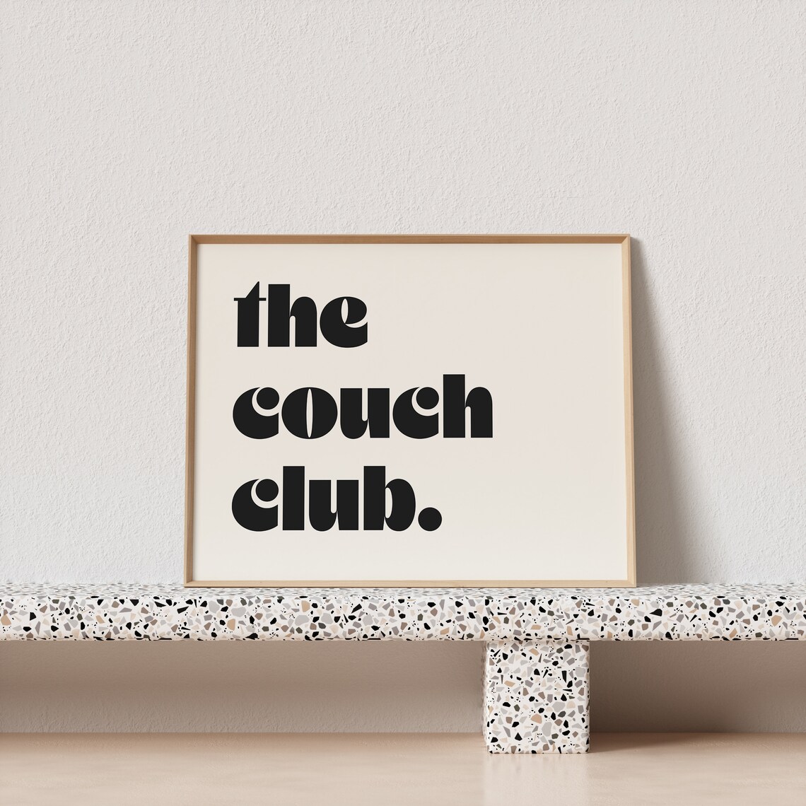 The Couch Club Retro Art Print, 70s Typography - Image 3