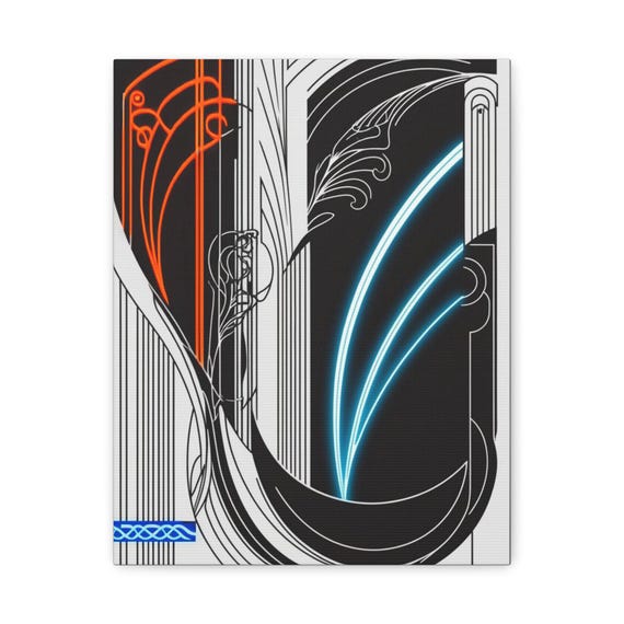 Abstract Art Deco Canvas Print Gallery Wall Hanging