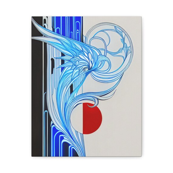 Abstract Line Art Modern Matte Canvas Wall Hanging