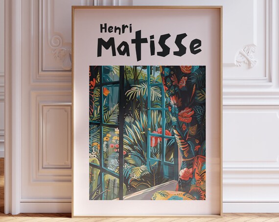 Henri Matisse Lush Tropical Window Garden Jungle View Art Poster