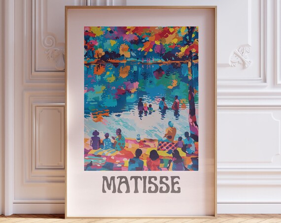 Henri Matisse Inspired Print With Frame Artful Matisse Framed Poster Matisse Art Print Livingroom Wall Art Gallery Wall Printed Matisse