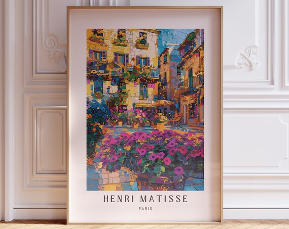 Henri Matisse Inspired Print With Frame Artful Matisse Framed Poster Matisse Art Print Livingroom Wall Art Gallery Wall Printed Matisse