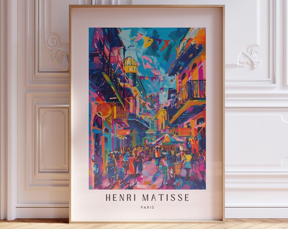 Henri Matisse Inspired Print With Frame Artful Matisse Framed Poster Matisse Art Print Livingroom Wall Art Gallery Wall Printed Matisse