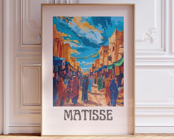 Henri Matisse Inspired Print With Frame Matisse Art Print Livingroom Wall Art Artful Matisse Framed Poster Gallery Wall Printed Matisse