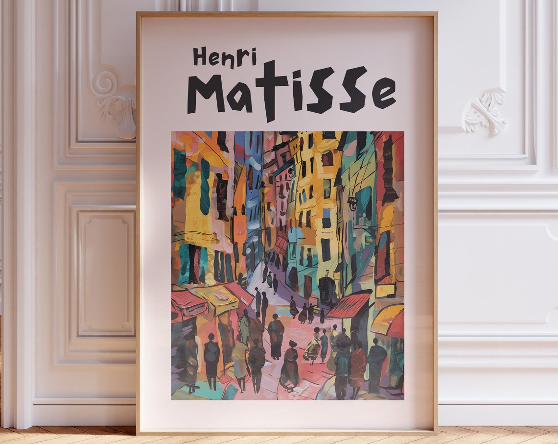 Henri Matisse Crowded City Street At Dusk Evening Rush Art Poster