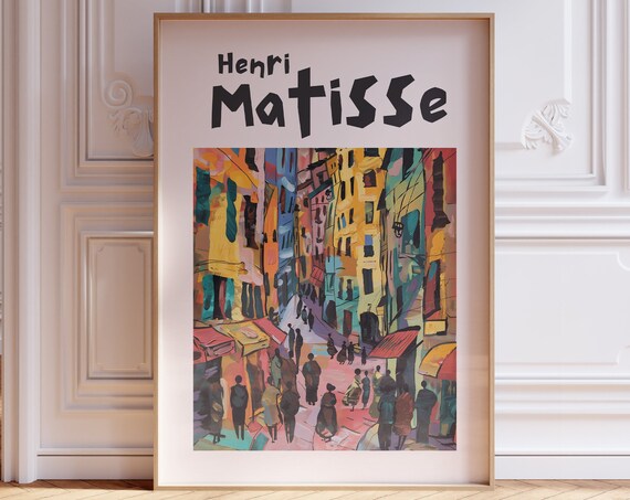 Henri Matisse Inspired Print With Frame Artful Matisse Framed Poster Matisse Art Print Livingroom Wall Art Gallery Wall Printed Matisse