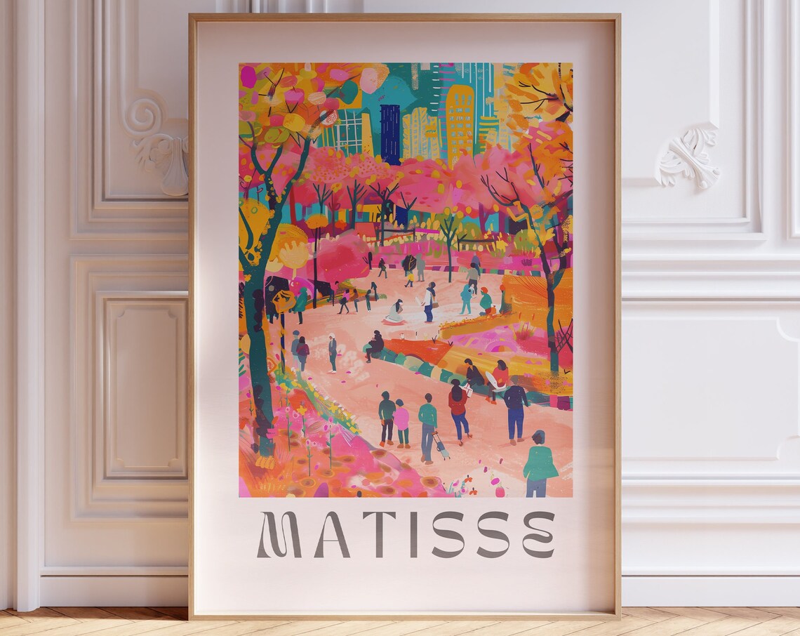 Henri Matisse Park Scene Colorful Trees Fauvism Style Art Poster