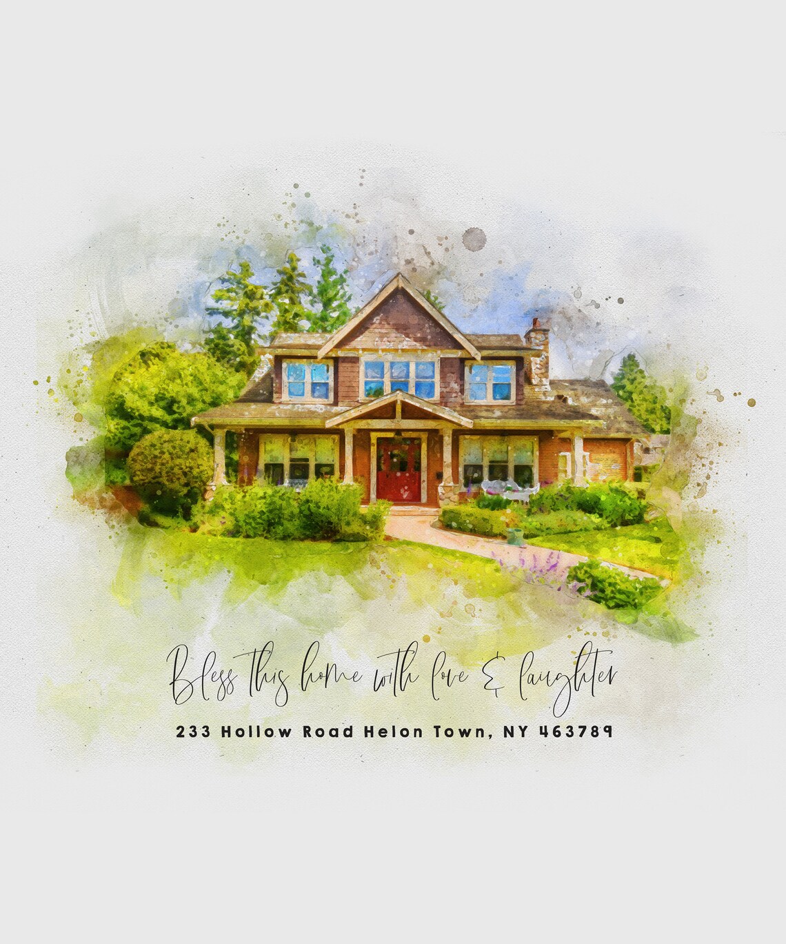 Custom House Portrait Housewarming Poster Print - Image 2
