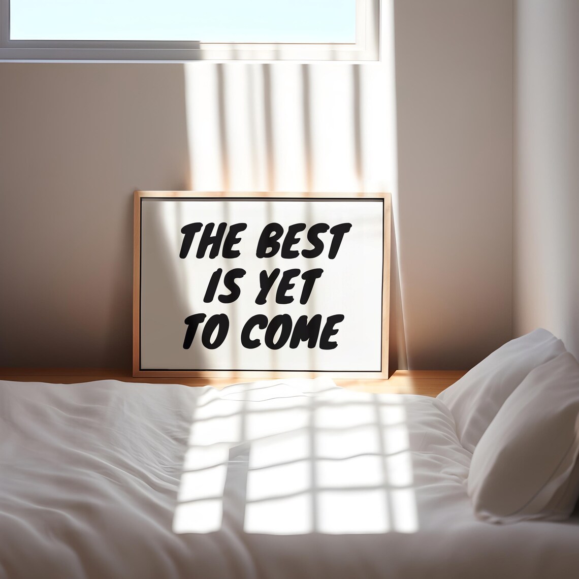 The Best Is Yet To Come Black Bold Vertical Hopeful Art Poster - Image 2