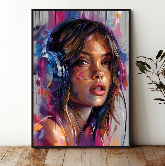 Abstract Music Lover Art Print Modern Wall Decor For Art Enthusiasts Museum Quality Unframed Artwork