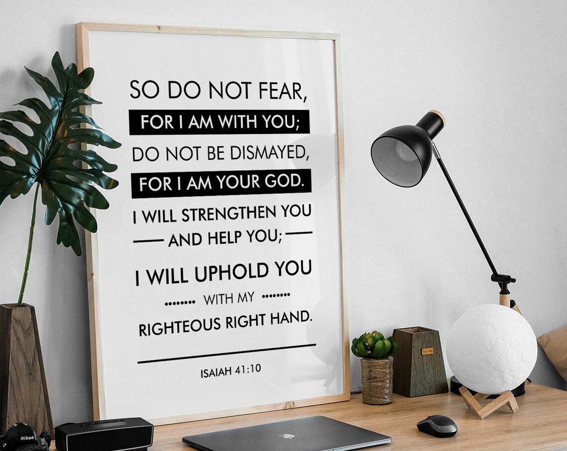 Isaiah 41:10 Bible Verse, Minimalist Scripture Art - Image 3