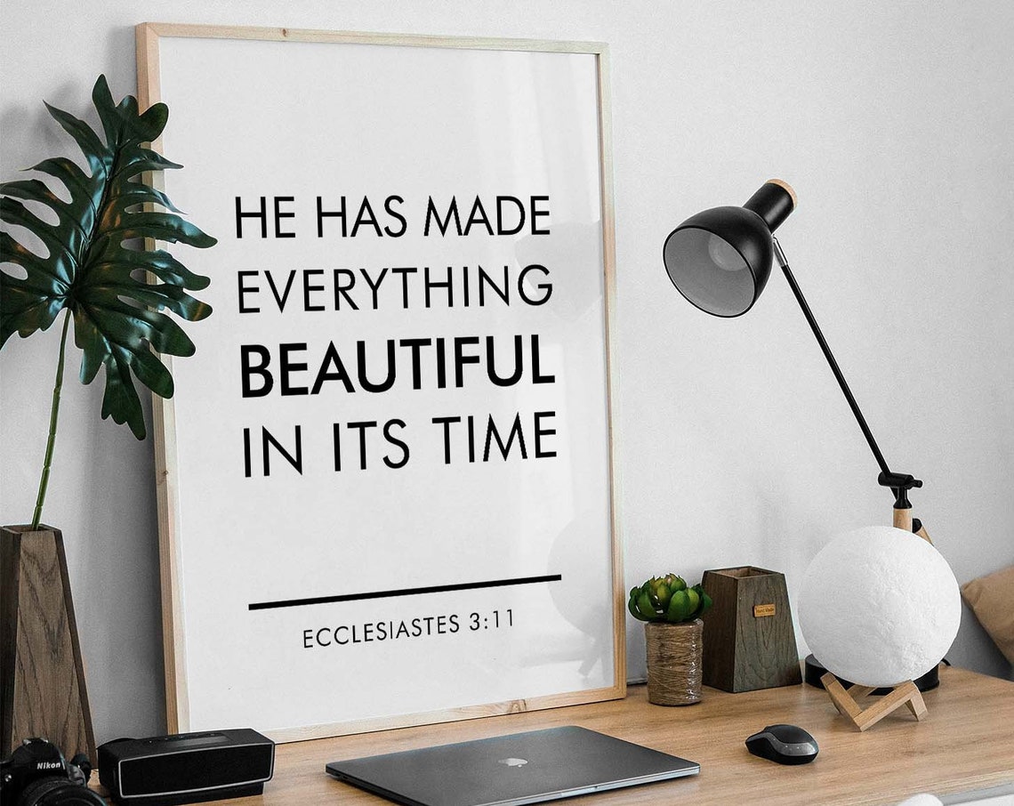 Ecclesiastes 311 Bible Verse Print Christian Inspirational Poster Unframed Poster Minimal Print Spiritual Scripture Art - Image 3