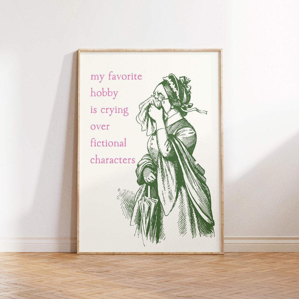 Crying Over Fictional Characters, Vintage Book Lover - Image 3