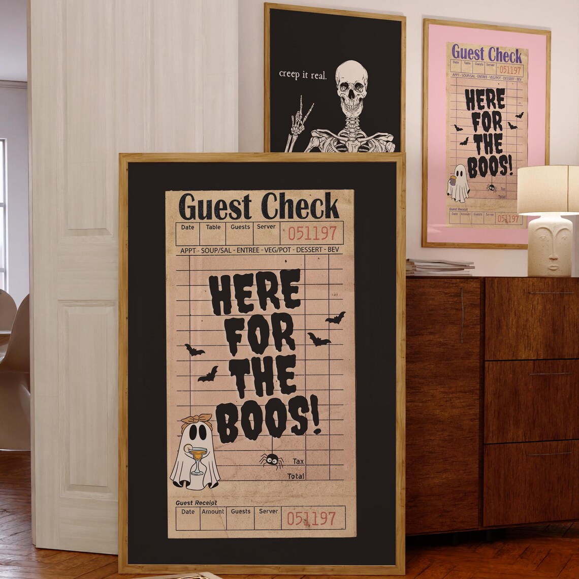 Guest Check Here For The Boos Halloween Art Print - Image 4