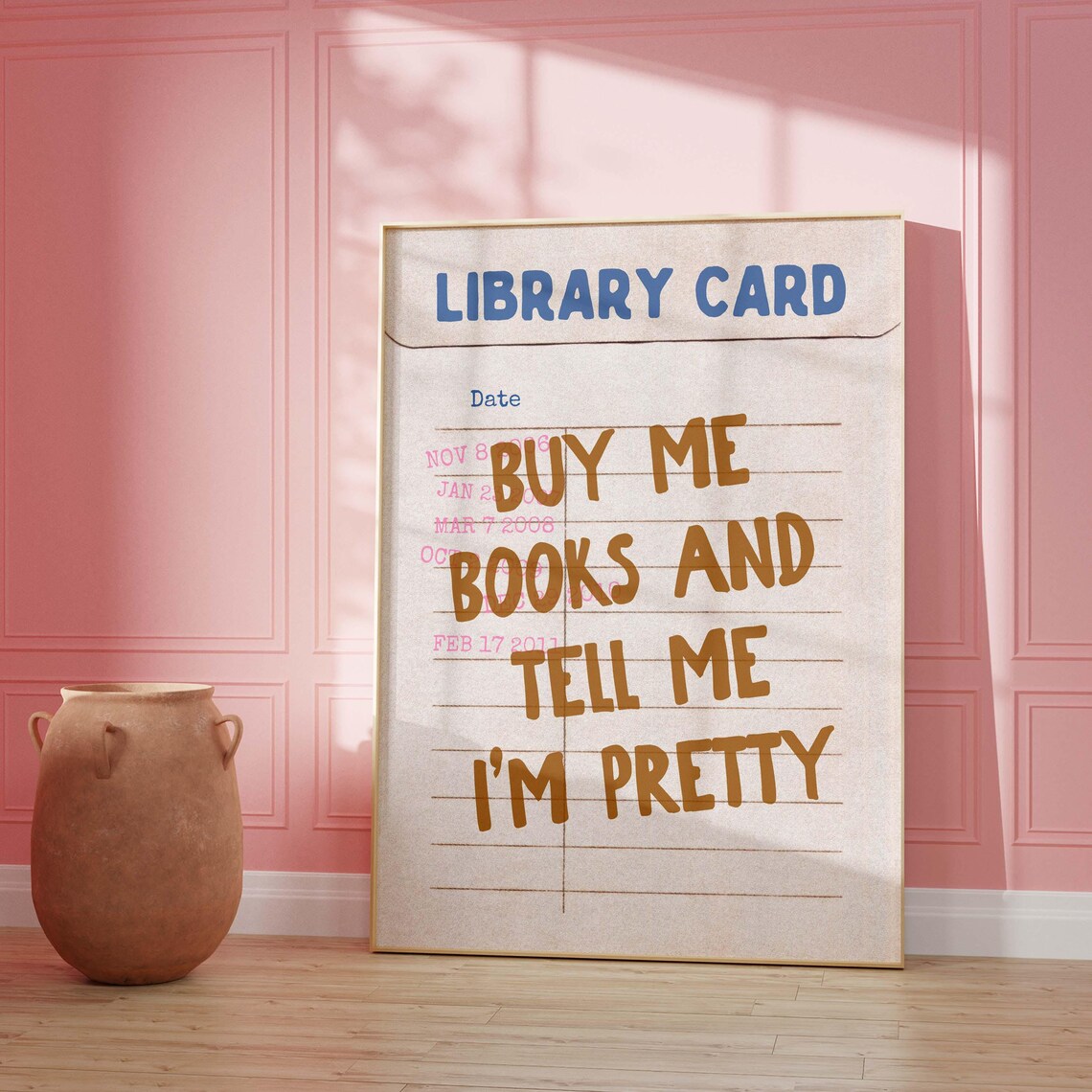 Buy Me Books and Tell Me I'm Pretty Block Letters Book Poster - Image 2