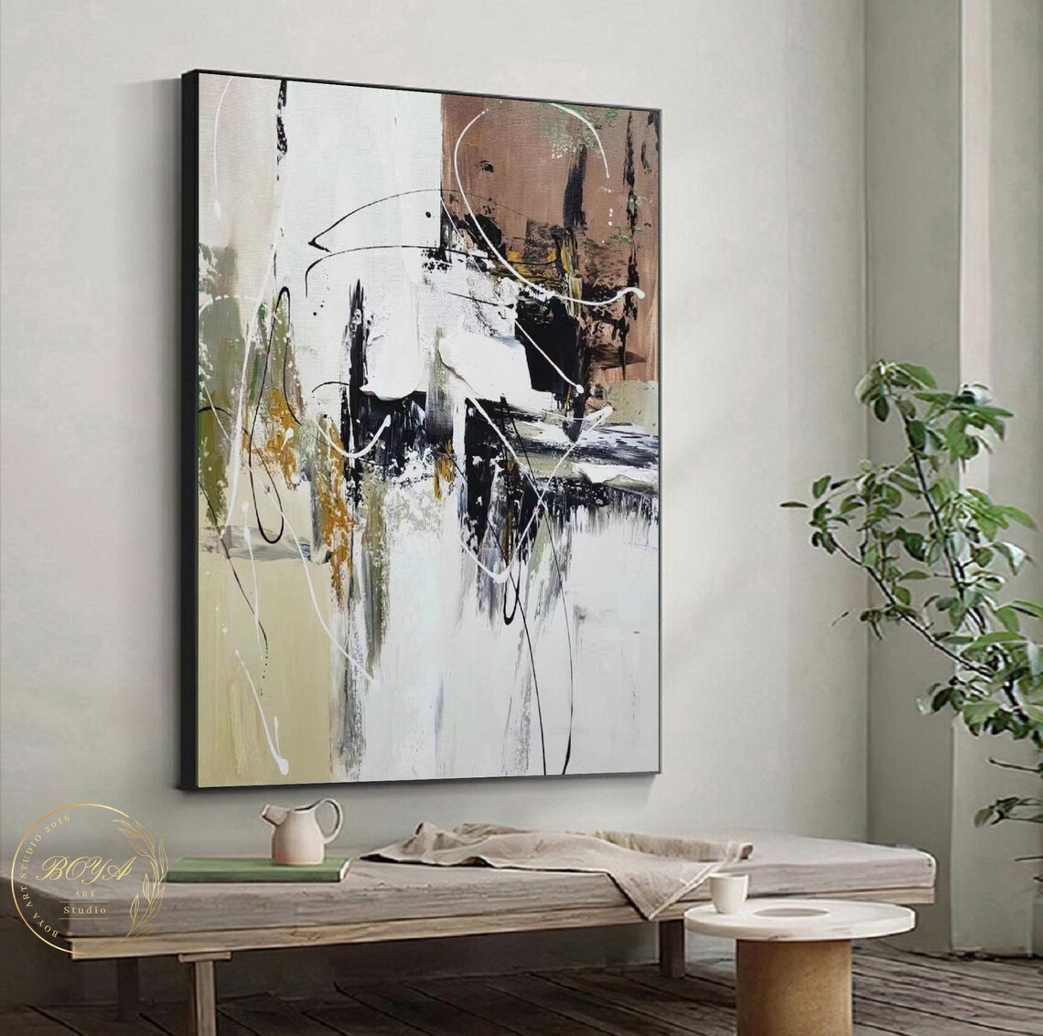 Abstract Painting, Minimalist Modern Wall Art Print - Image 4