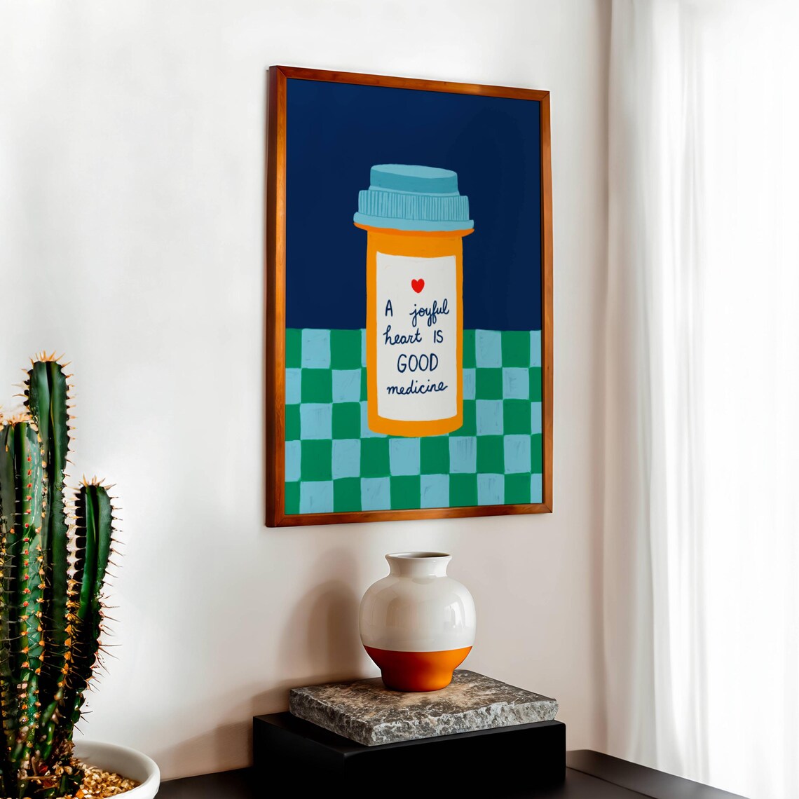 Joyful Heart Proverbs 17:22 Christian Art Print - Image 2