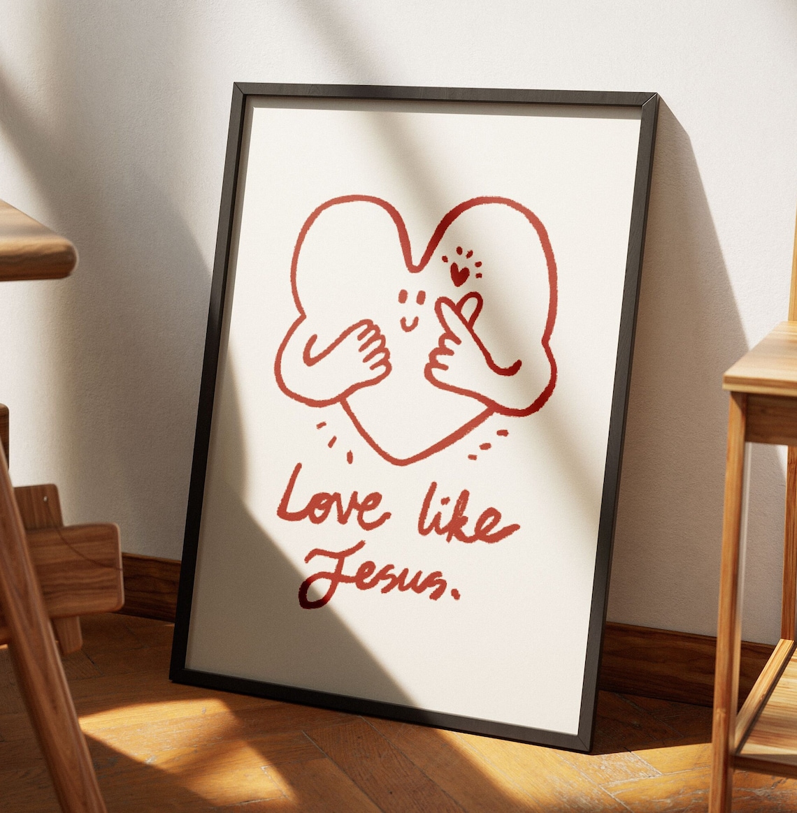 Love Like Jesus Retro Christian Art Print