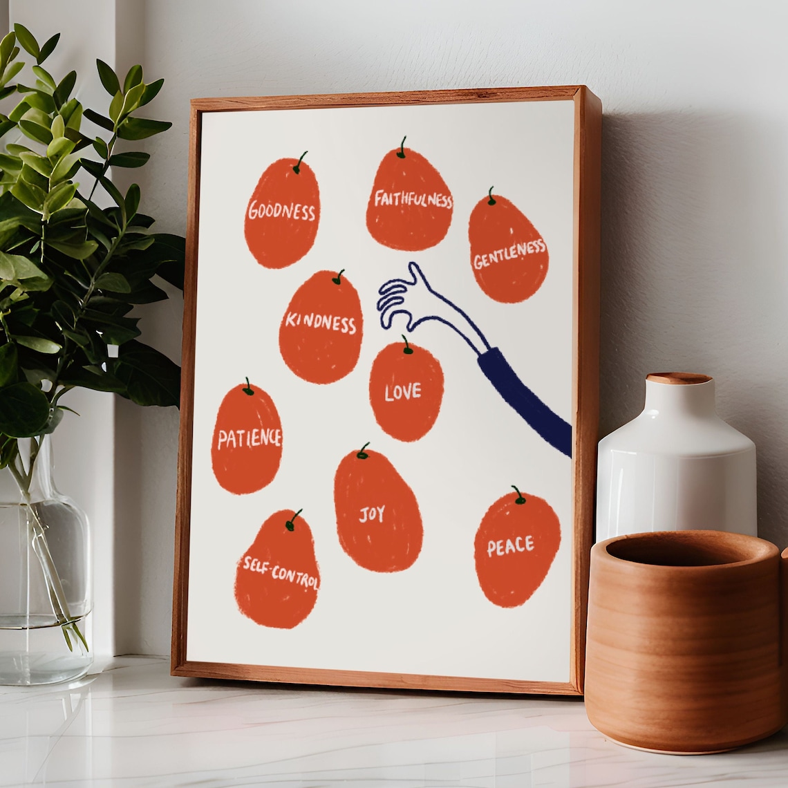 Fruit Of The Spirit Retro Christian Art Print - Image 3