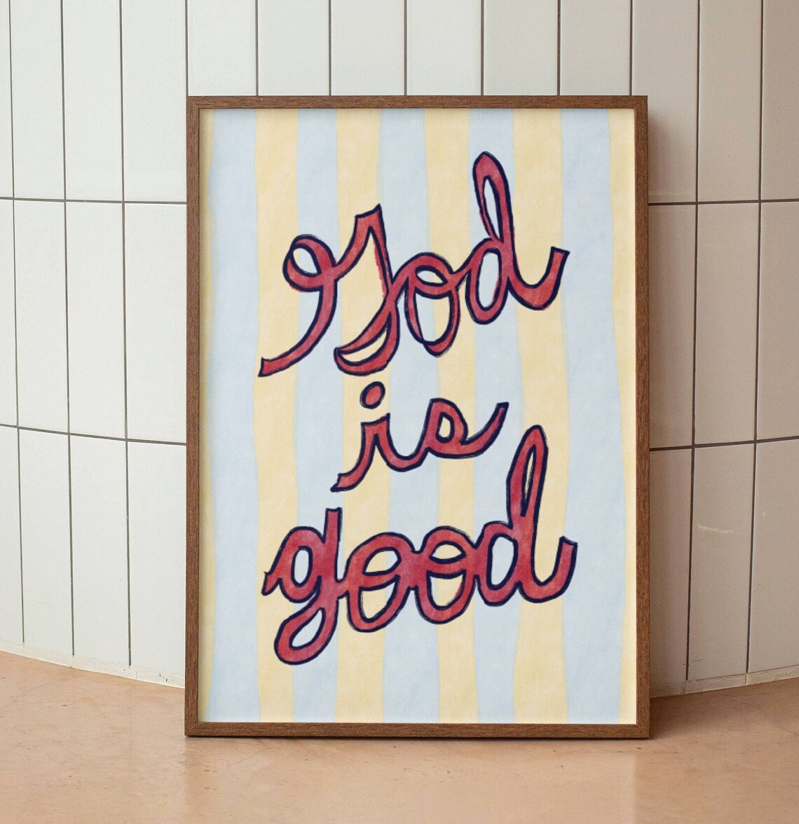 God Is Good Aesthetic Christian Art Print