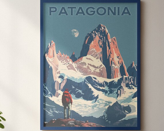 Travel Poster Vintage Style Argentina Print Wall Art Vacation Souvenir South America Frame Not Included