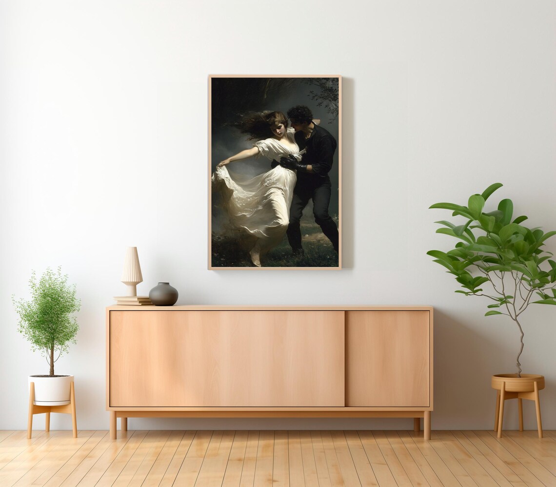 Lilith And Her Lover Escape The Garden Lilith Art Vintage Dark Art Occult Poster Gothic Home Decor Witchcraft Wiccan Art Witch Print - Image 2
