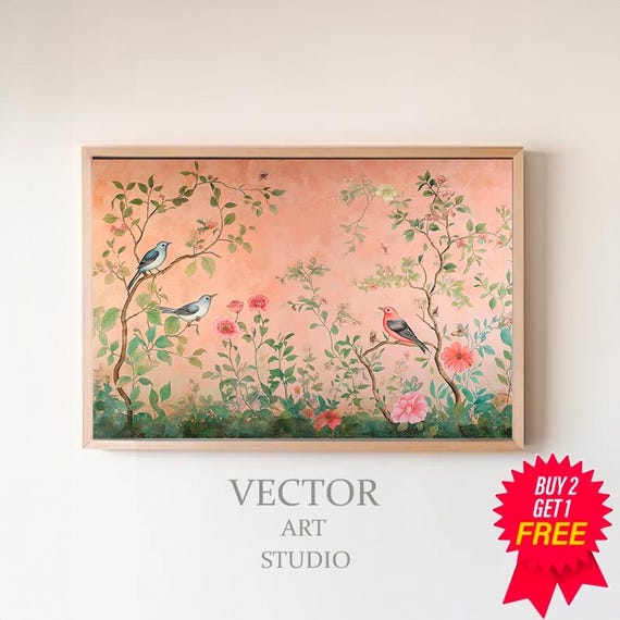 Chinoiserie Floral Chinese Botanical Art Print