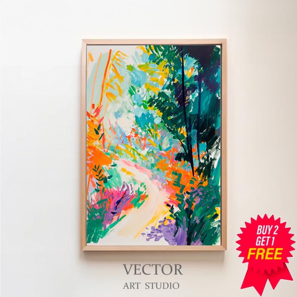 Matisse-Inspired Landscape at Collioure Art Print