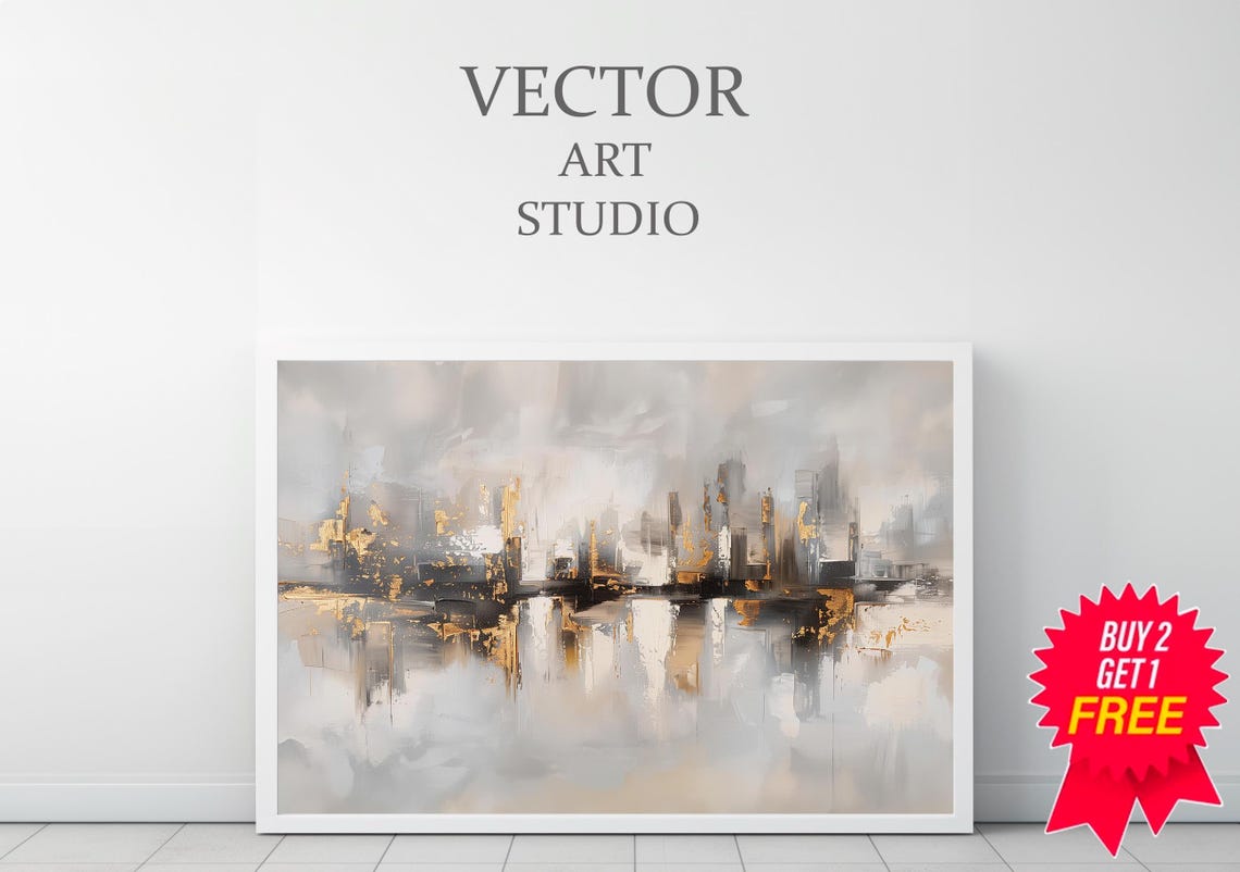 Large Abstract Painting Large Modern Wall Art Abstract Collage Neutral Wall Art Abstract Art - Image 3