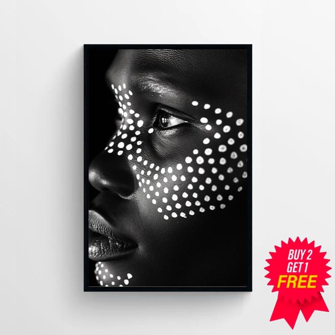Black and White African Art, Cultural Art Print - Image 4