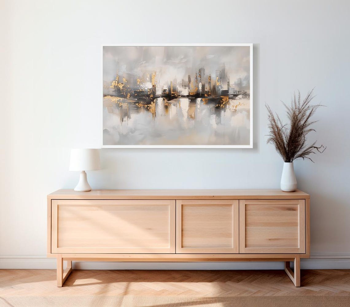 Large Abstract Painting Large Modern Wall Art Abstract Collage Neutral Wall Art Abstract Art - Image 2