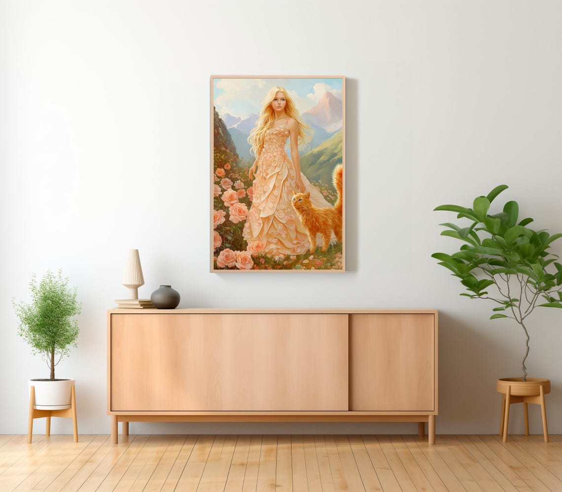 Freyja Art Goddess Of Love Beauty War Fertility Norse Goddess Freyja Painting Freyja Wall Art Instant Witchcraft - Image 2