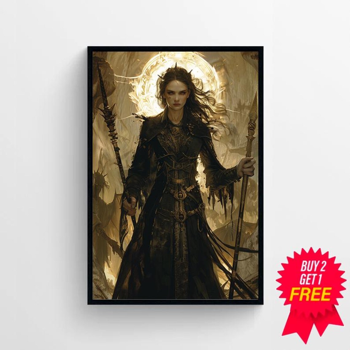 Hecate Greek Goddess of Magic Dark Fantasy Warrior Woman Poster - Image 4