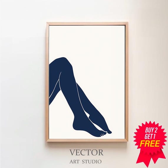 Henri Matisse Nu Blue Woman Body Line Female Art Gift Idea Modern Room Decor Scandinavian Style Minimalist Wall Art