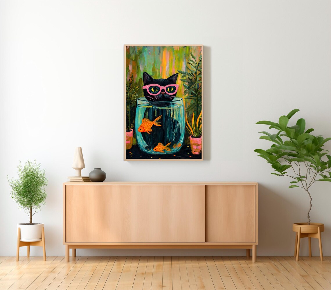 Henri Matisse Goldfish With Cat Wall Art Print - Image 2