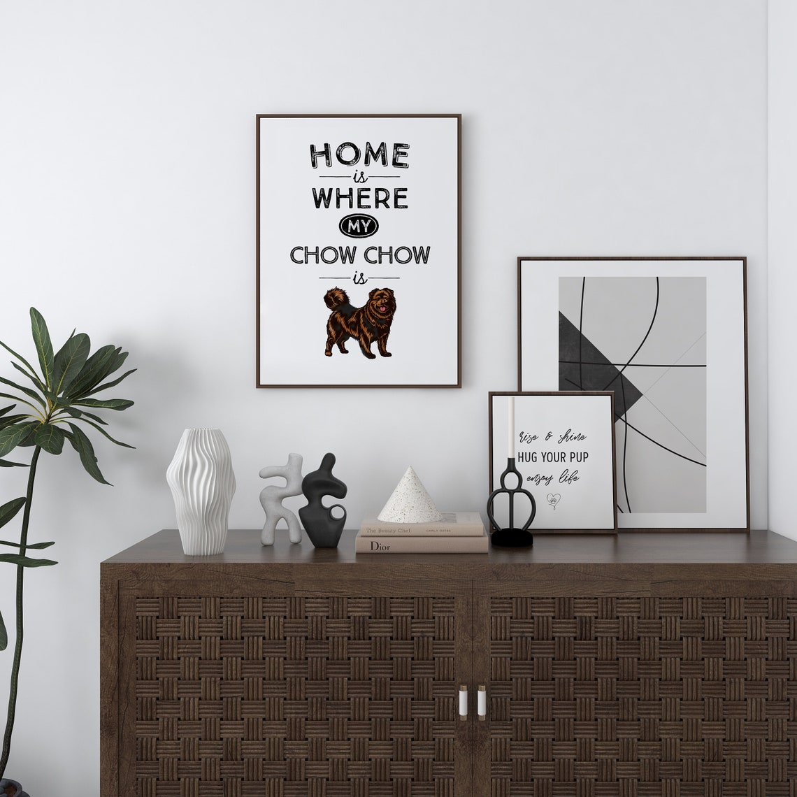 Home Is Where My Chow Chow Is Chow Chow Dog Quote Poster for Owners - Image 2