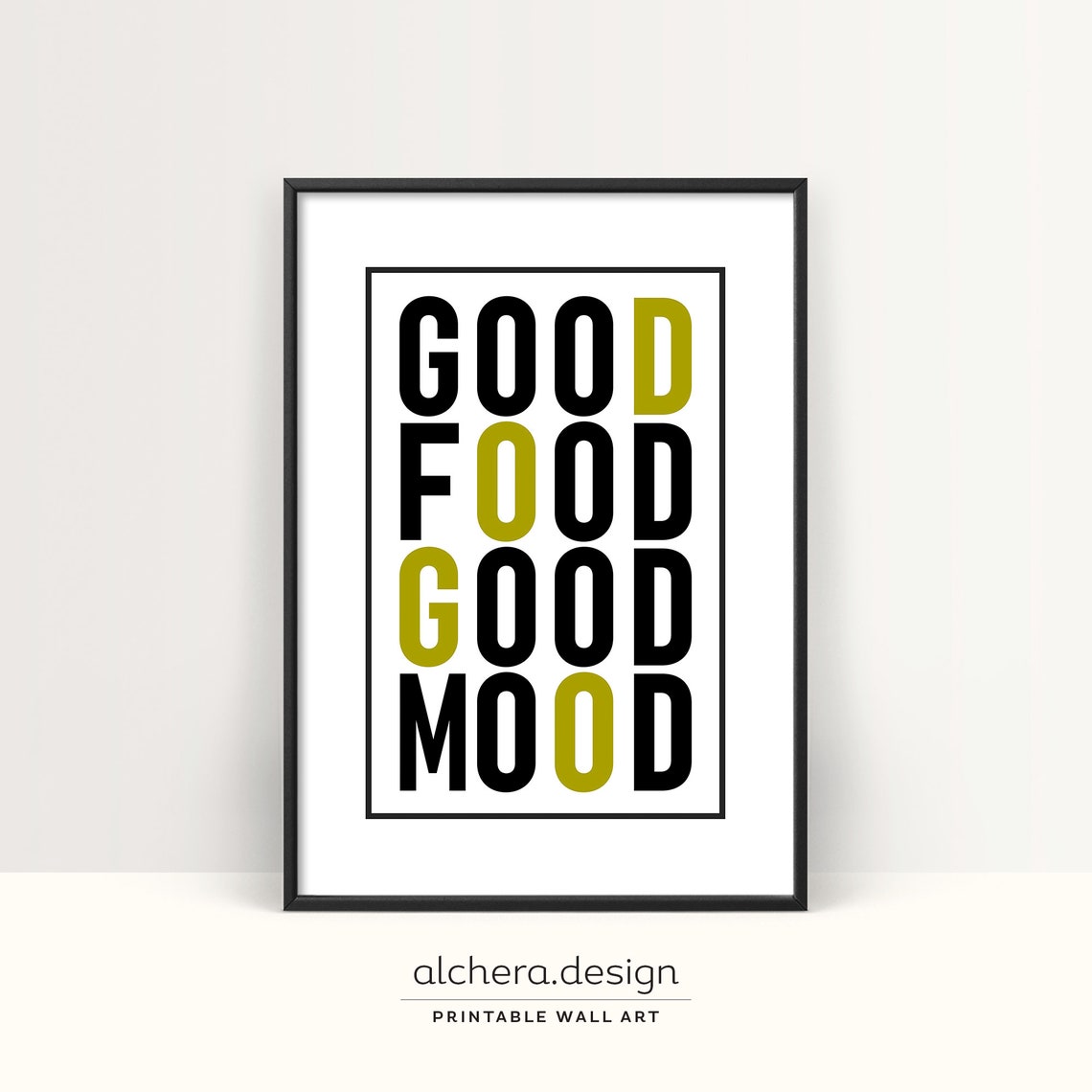 Good Food Sign Good Food Good Mood Foodie Gift Posters Of Food Kitchen Print Kitchen Decor Minimalist Wall Art Kitchen Art Quote