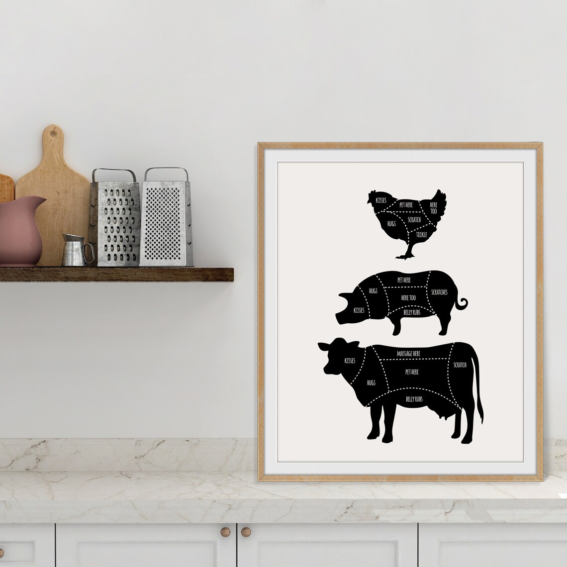 Vegan Art Vegan Butcher Poster Vegan Print Vegan Wall Art Vegan Wall Decor Vegan Butcher Print Vegan Poster Vegan Home Decor - Image 5
