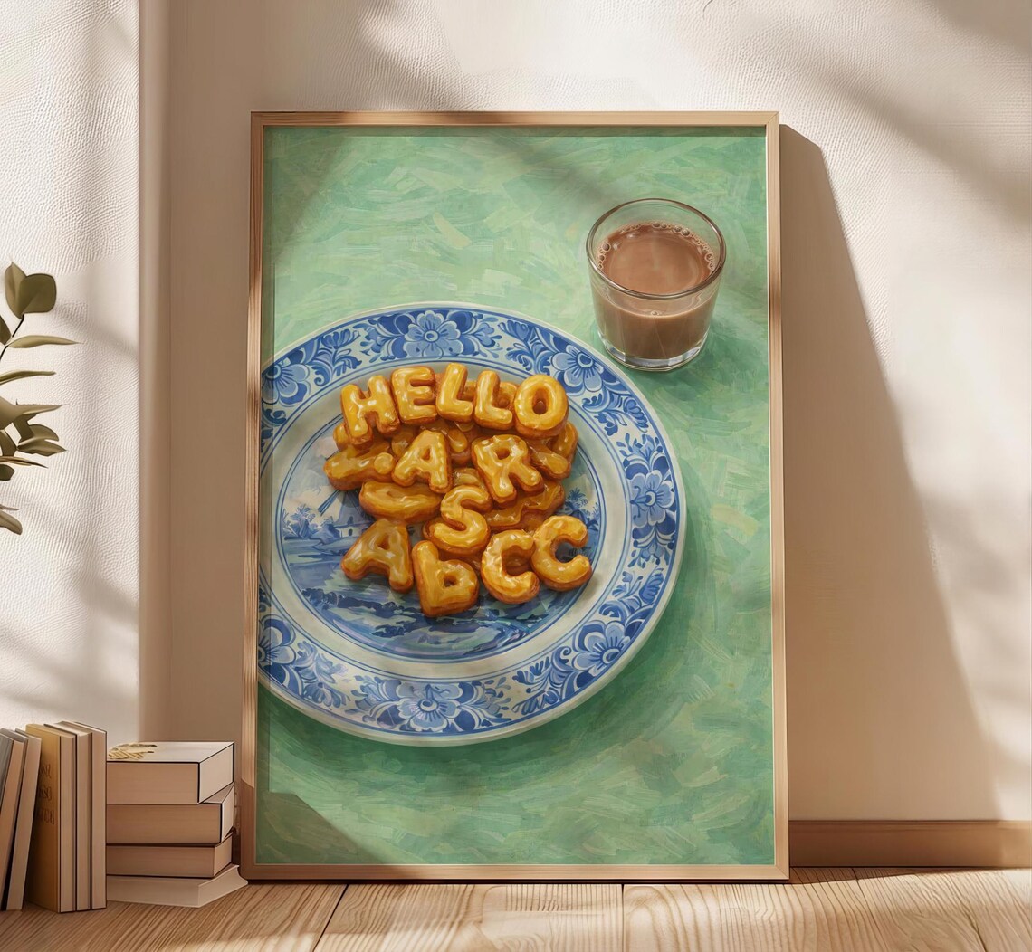 Alphabet Butter Cookies Art Print
