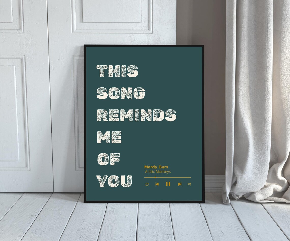 Custom This Song Reminds Me Of You, Music Art Print - Image 2
