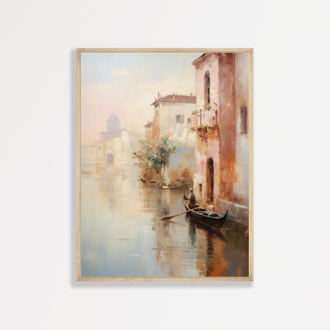 Muted Venice Retro Italy Apartment Travel Poster