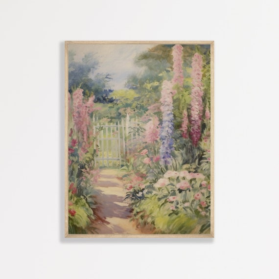Countryside Garden Vintage Farmhouse Art Print