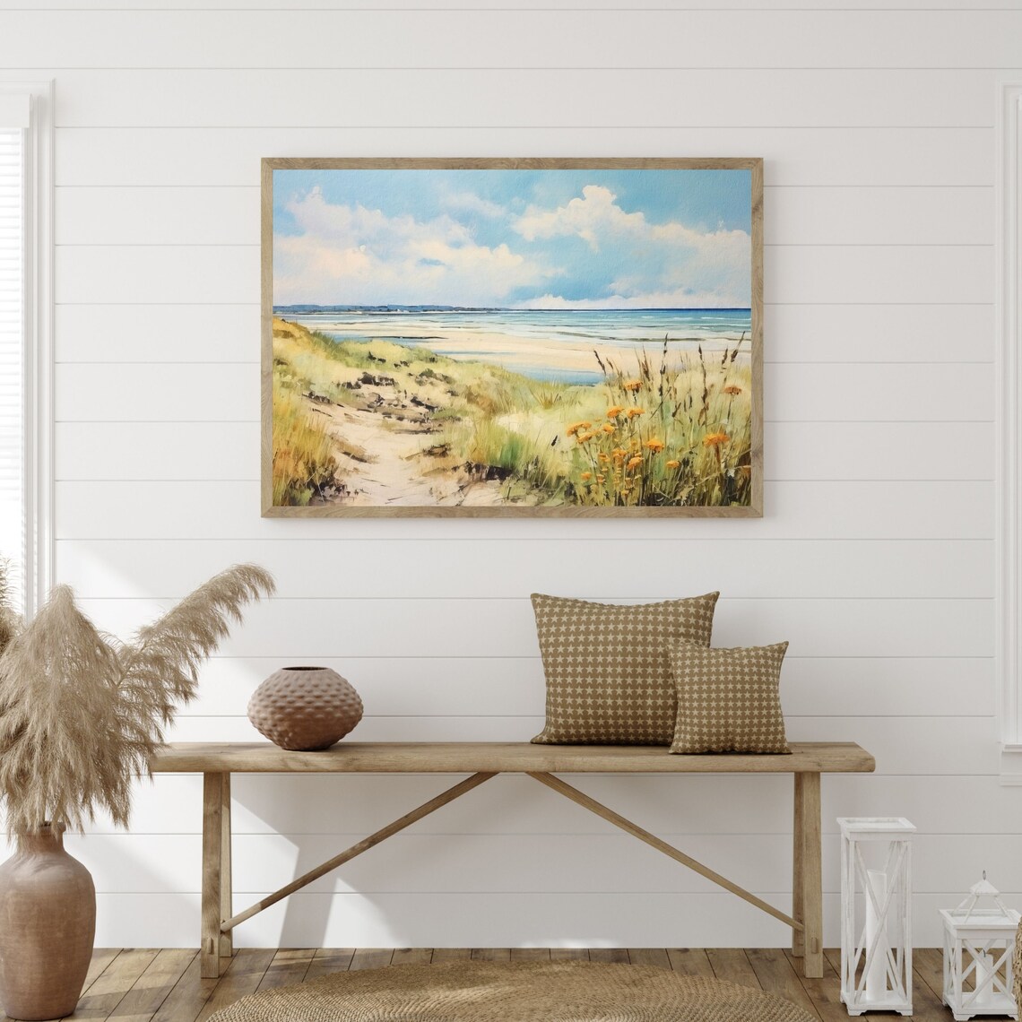 Beach Path Vintage Seascape Art Print, Retro Coastal - Image 3