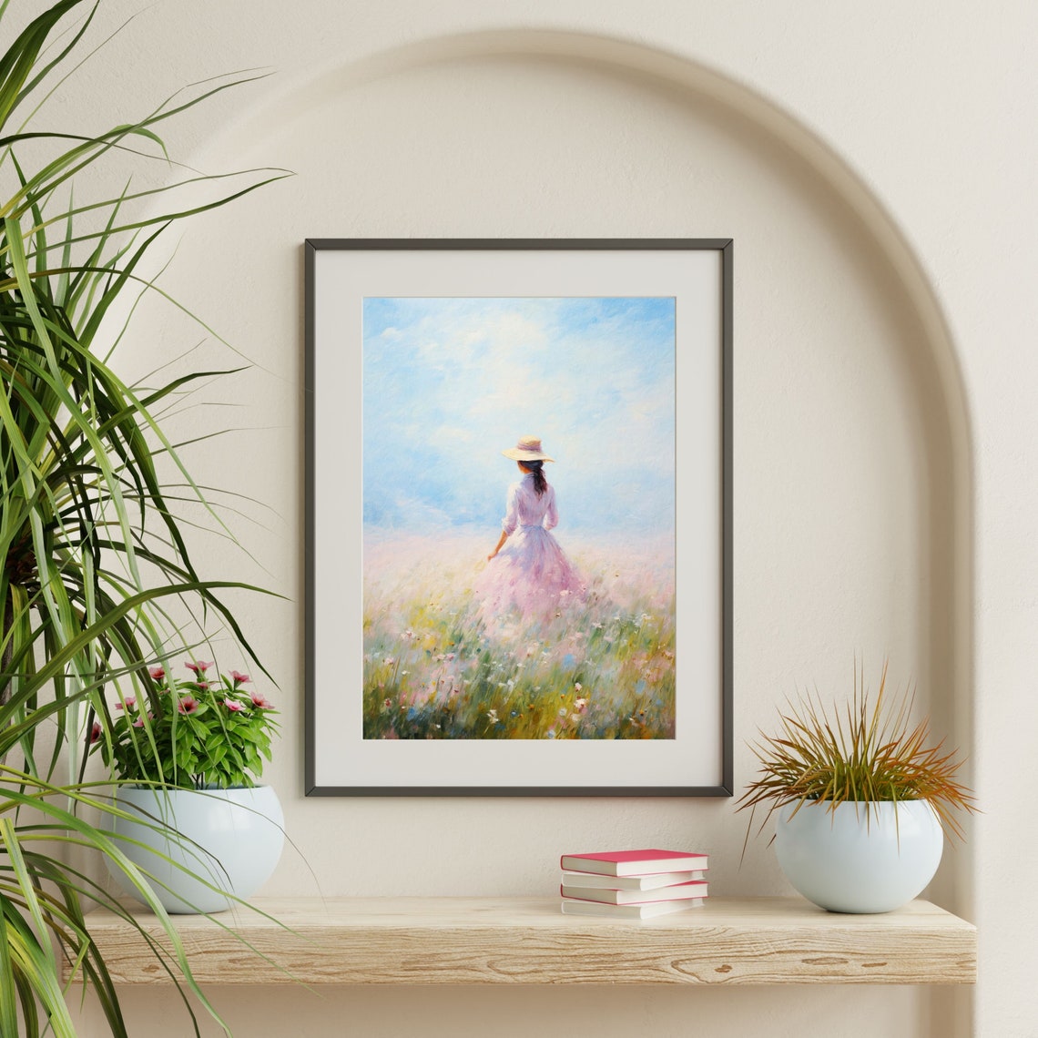 Retro Country Painting Vintage Modern Farmhouse Decor Minimal Trendy Eclectic Wall Art P 565 - Image 2