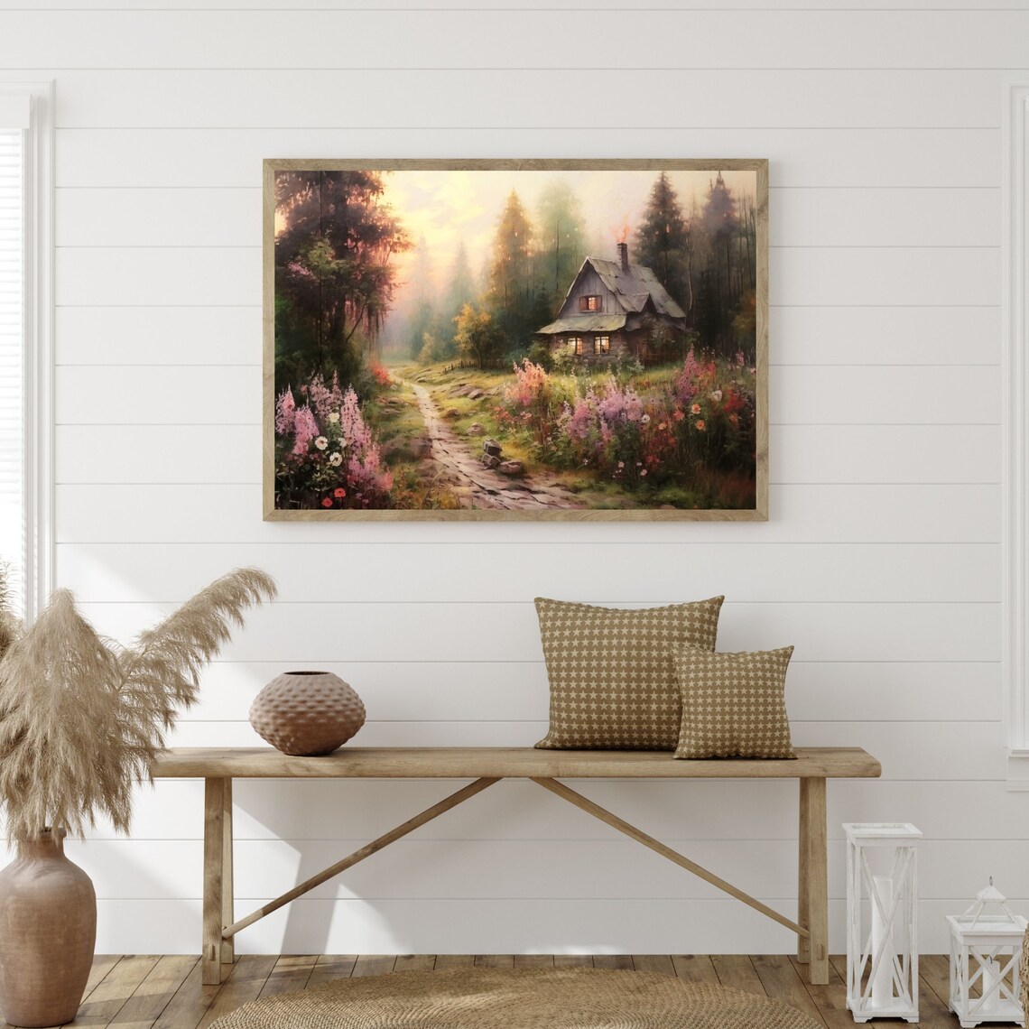 Country Cottage Rustic Farmhouse Art Print - Image 3