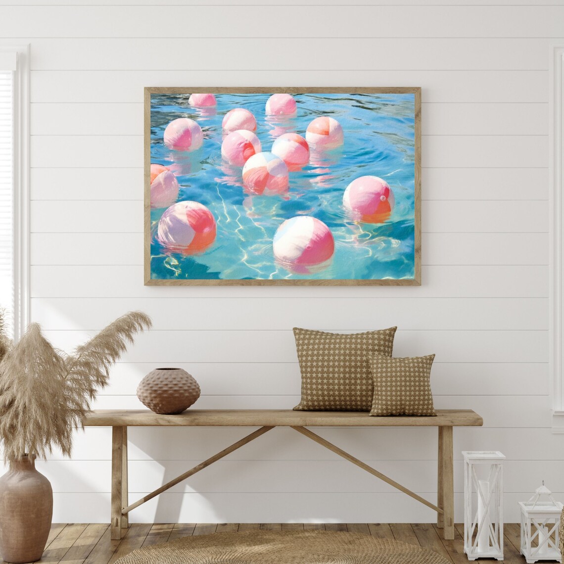 Beach Balls Retro Eclectic Coastal Decor Art Print - Image 3