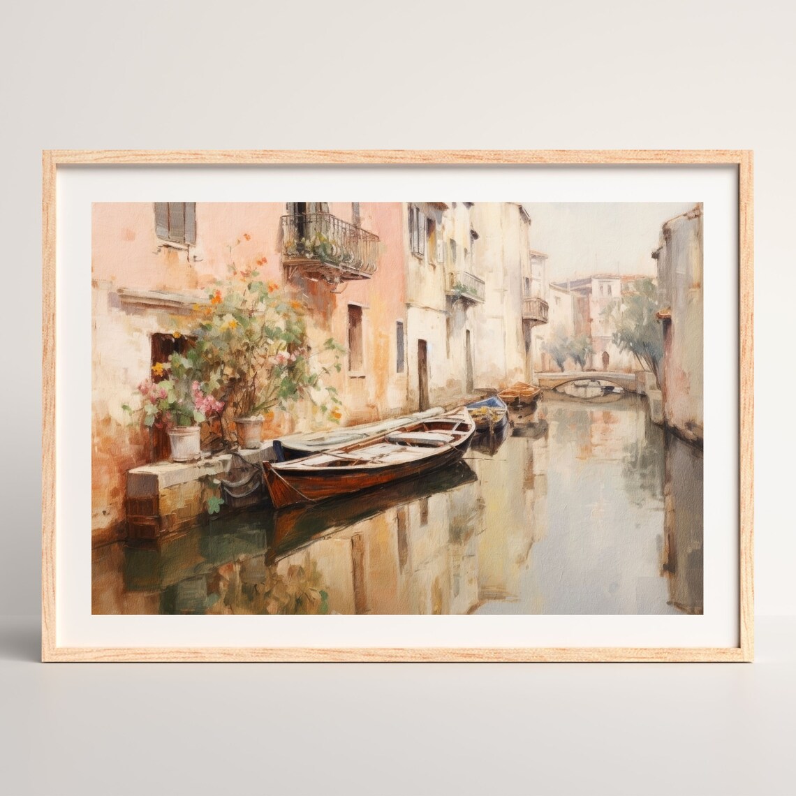 Venice Canal Retro Italian Art Print, European Decor - Image 2