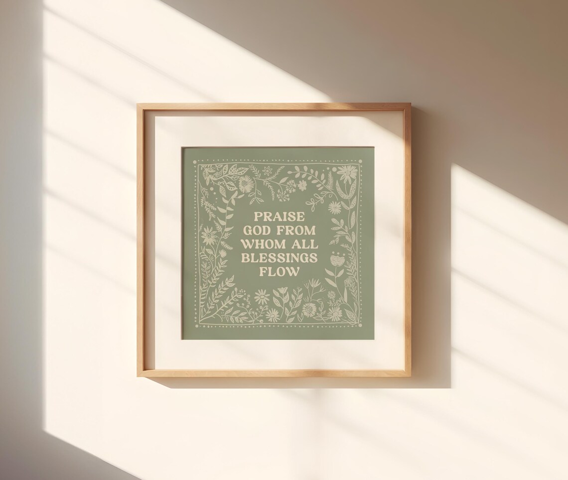 Doxology Hymn Art Print, Praise God Through Blessings - Image 3