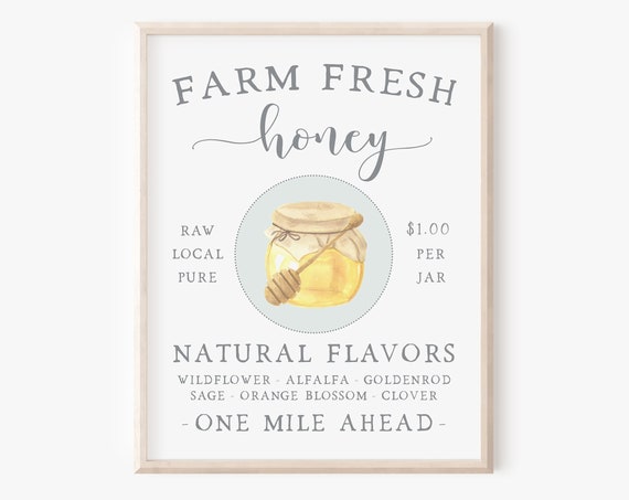 Farm Fresh Honey Summer Farmhouse Kitchen Art Print